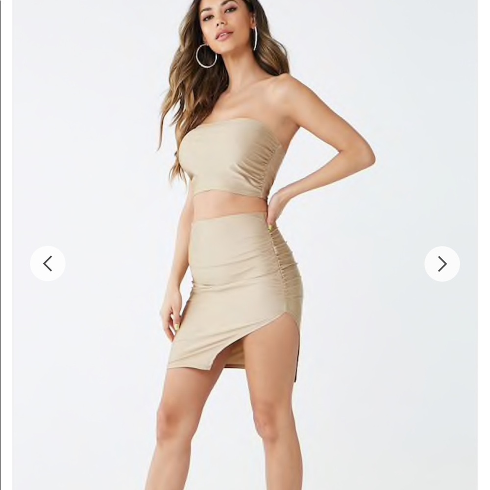 Tube top and skirt set